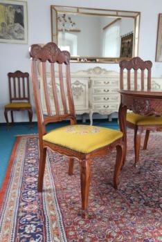 Six Chairs - solid oak - 1890